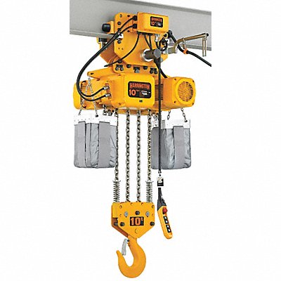 Elec. Chain Hoist w/Trolley 20 000 lb. MPN:NERM100L-L-10