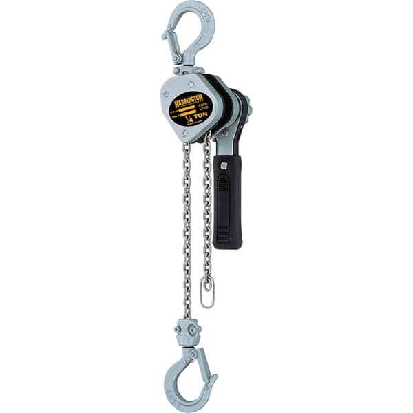 Manual Mini Lever Hoist: 0.25 Ton Working Load Limit, 10' Max Lift MPN:LX003-10