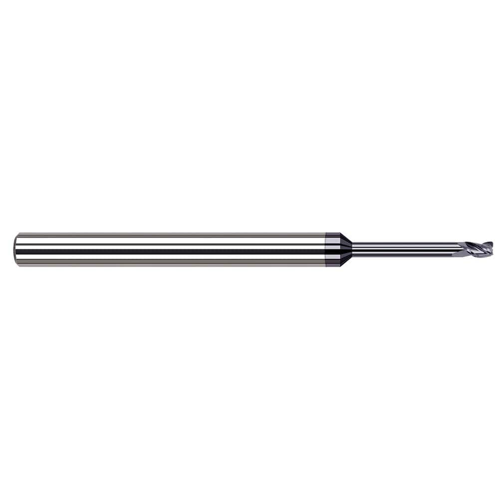 Corner Radius End Mill: 0.5 mm Dia, 0.03