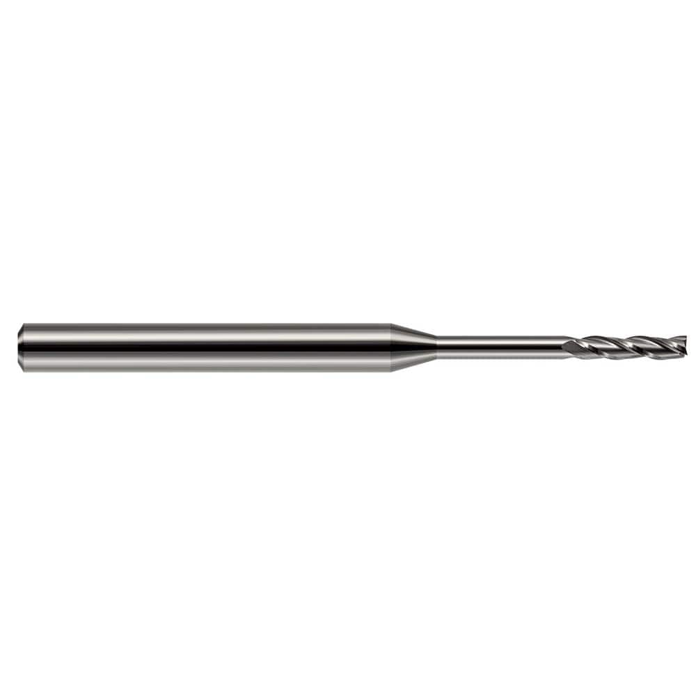 Square End Mill: 3/64'' Dia, 1/4'' LOC, 1/8'' Shank Dia, 2-1/2'' OAL, 3 Flutes, Solid Carbide MPN:13647