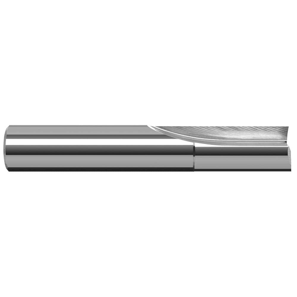 Square End Mill: 1/16'' Dia, 1/8'' LOC, 1/4'' Shank Dia, 2'' OAL, 2 Flutes, Solid Carbide MPN:14604