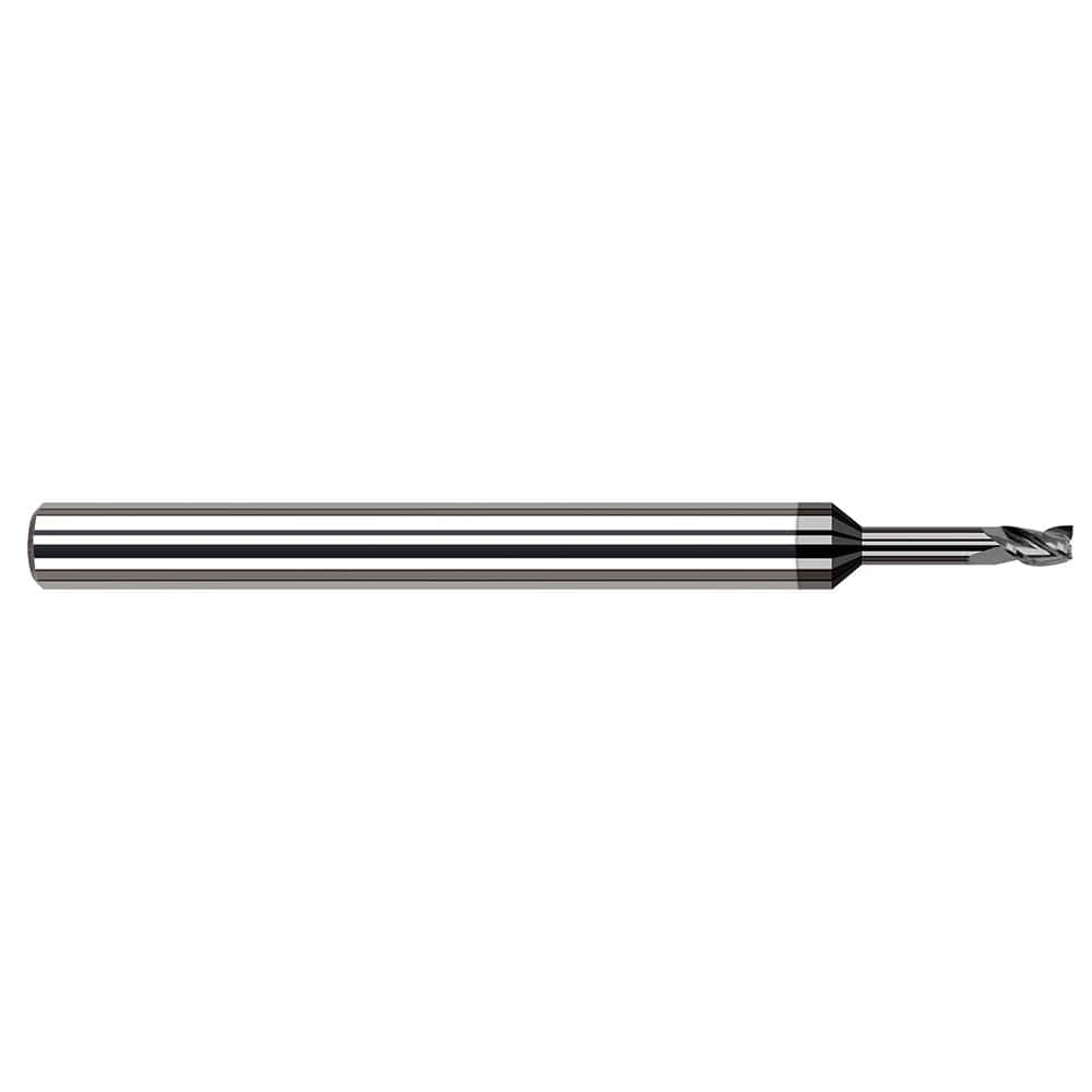 Square End Mill: 1/32'' Dia, 3/64'' LOC, 1/8'' Shank Dia, 2-1/2'' OAL, 3 Flutes, Solid Carbide MPN:33231-C4