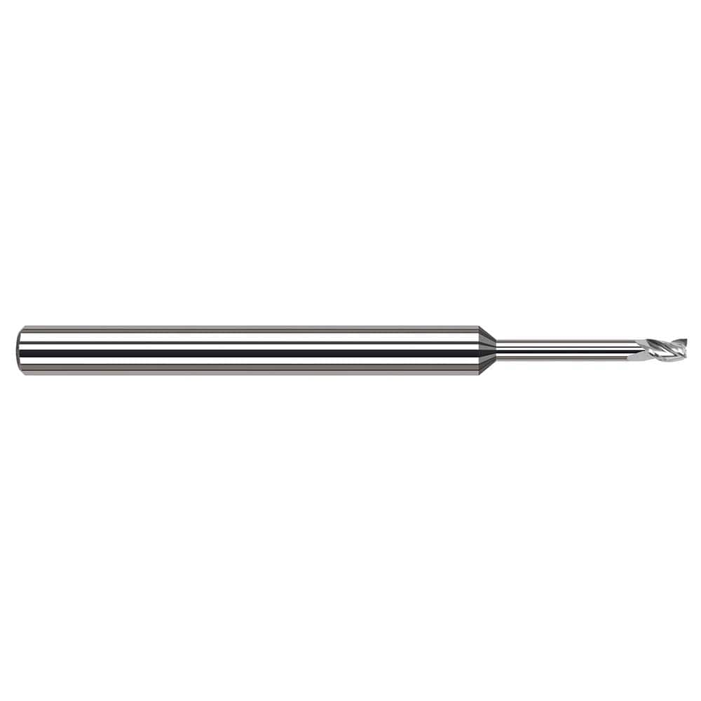 Square End Mill: 1/64'' Dia, 1/32'' LOC, 1/8'' Shank Dia, 2-1/2'' OAL, 3 Flutes, Solid Carbide MPN:34620