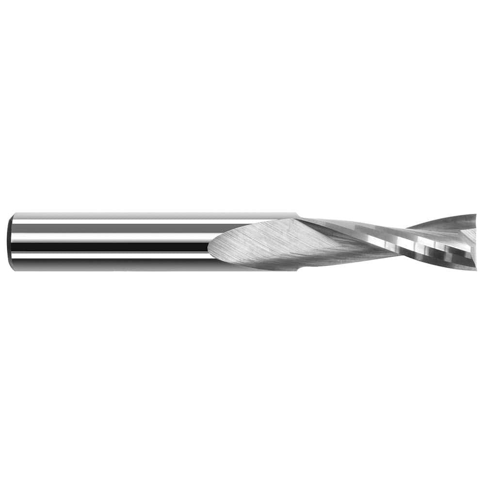 Square End Mill: 0.008'' Dia, 0.024'' LOC, 1/8'' Shank Dia, 1-1/2'' OAL, 2 Flutes, Solid Carbide MPN:48608