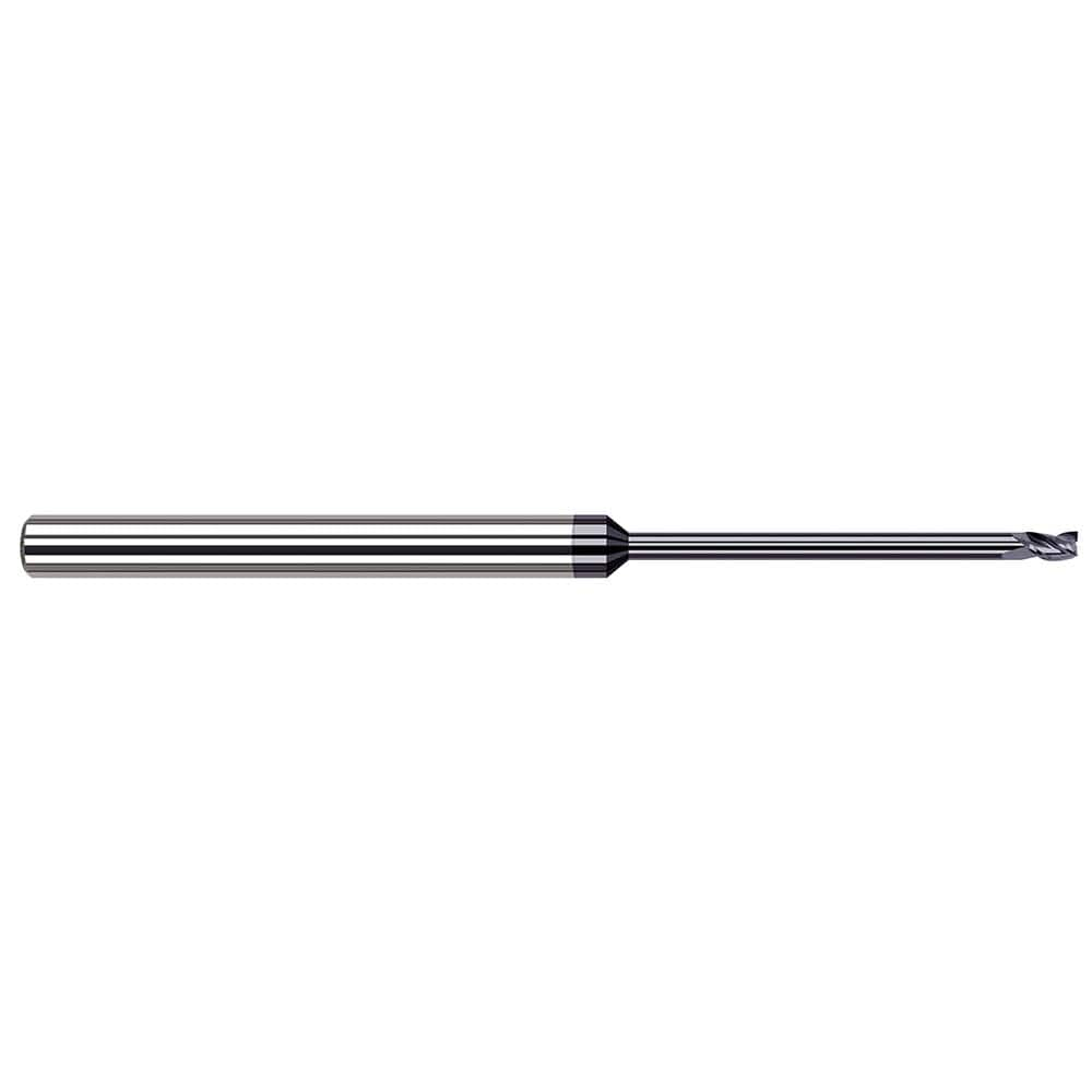 Square End Mill: 0.01'' Dia, 1/64'' LOC, 1/8'' Shank Dia, 2-1/2'' OAL, 3 Flutes, Solid Carbide MPN:48910-C3