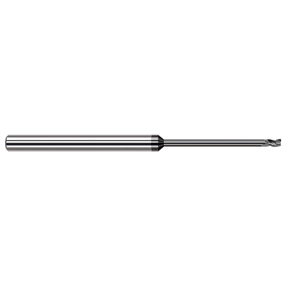 Square End Mill: 0.04'' Dia, 1/16'' LOC, 2.5'' OAL, 3 Flutes, Solid Carbide MPN:48940-C4