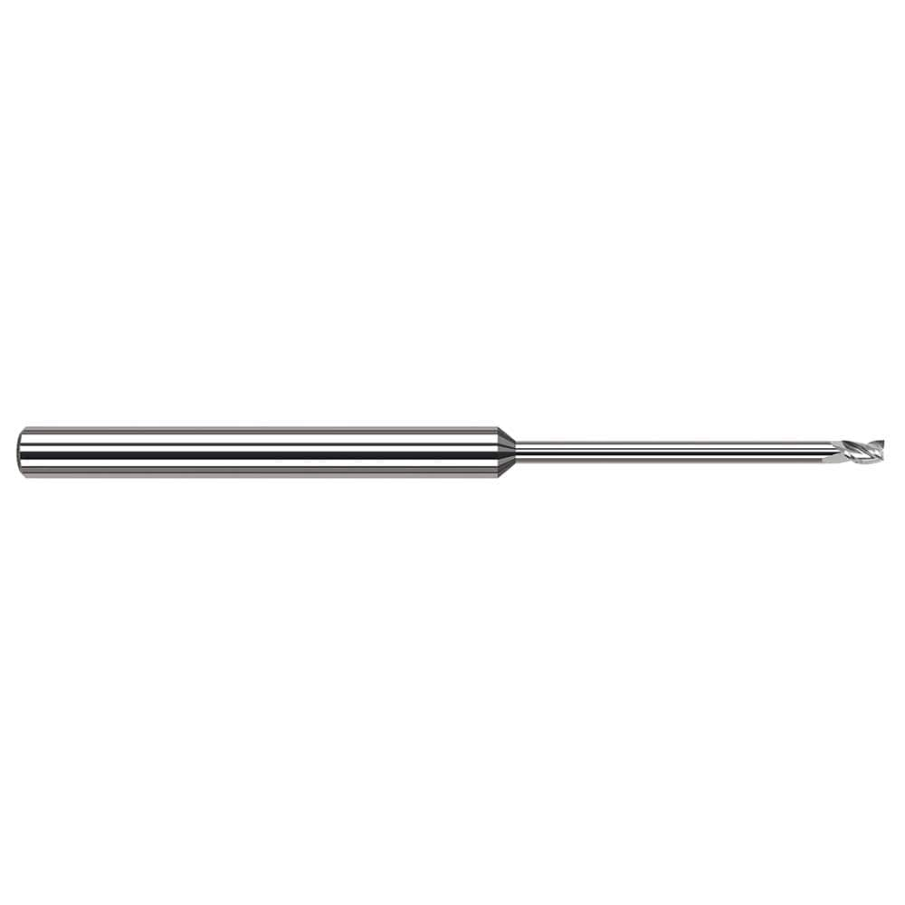 Square End Mill: 0.07'' Dia, 0.105'' LOC, 1/8'' Shank Dia, 2-1/2'' OAL, 3 Flutes, Solid Carbide MPN:48970