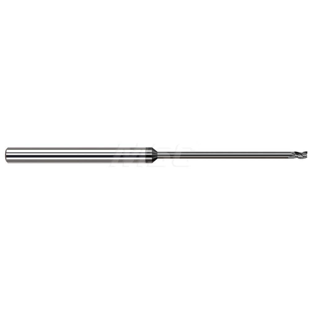 Square End Mill: 1/64'' Dia, 1/32'' LOC, 2.5'' OAL, 3 Flutes, Solid Carbide MPN:58320-C4