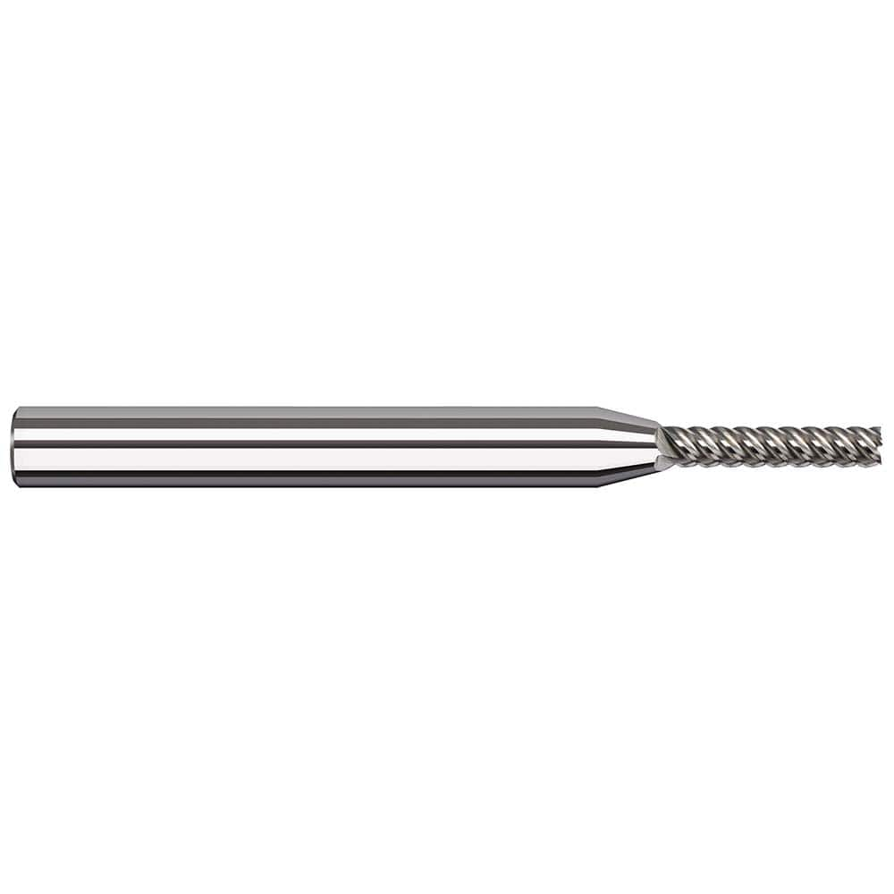 Square End Mill: 1/64'' Dia, 5/64'' LOC, 1/8'' Shank Dia, 2-1/2'' OAL, 4 Flutes, Solid Carbide MPN:66715