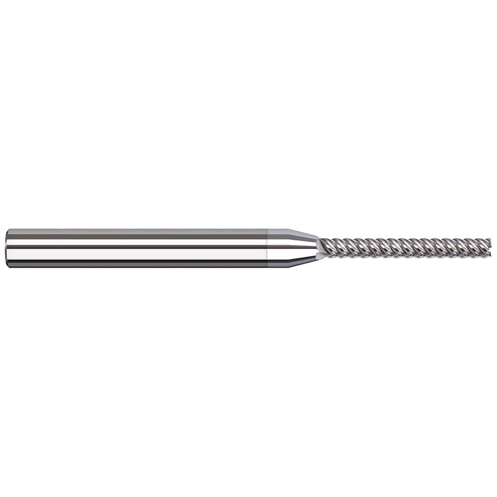 Square End Mill: 0.025'' Dia, 13/64'' LOC, 1/8'' Shank Dia, 2-1/2'' OAL, 4 Flutes, Solid Carbide MPN:67125-C8