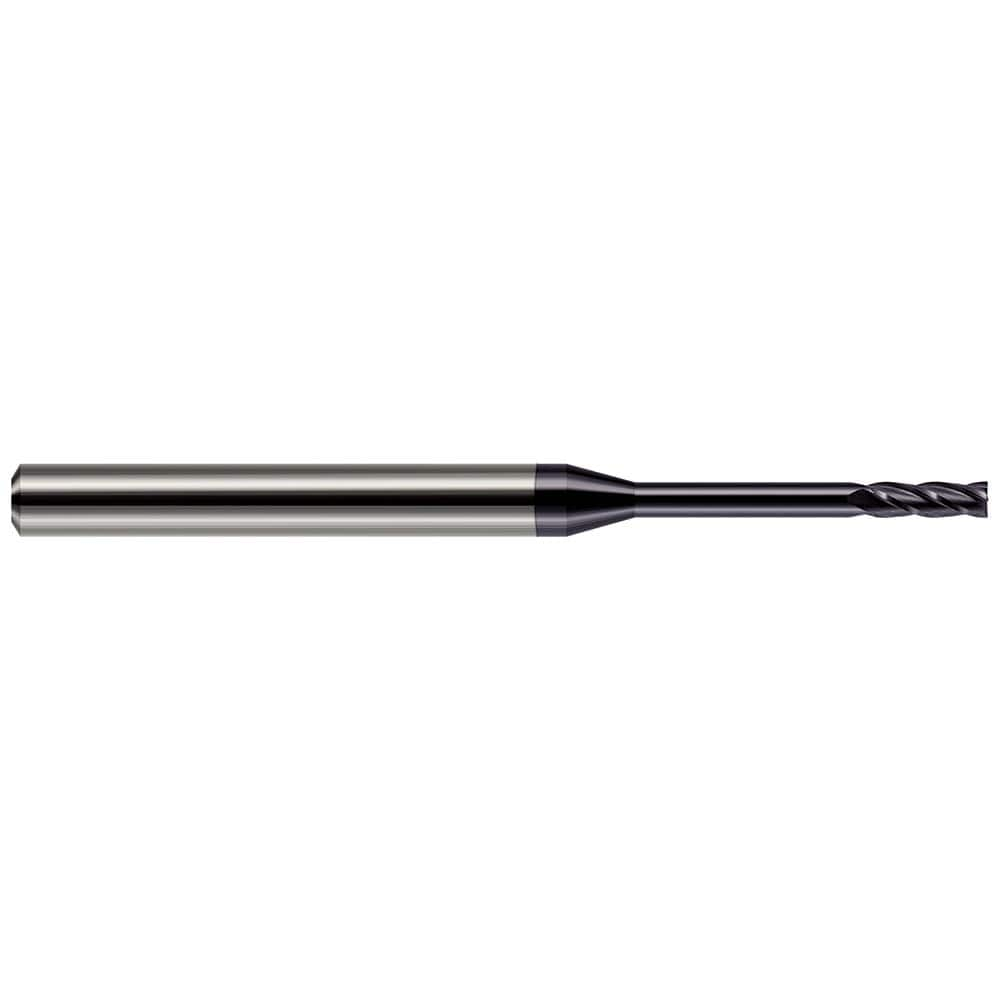 Square End Mill: 3/64'' Dia, 0.15'' LOC, 1/8'' Shank Dia, 1-1/2'' OAL, 4 Flutes, Solid Carbide MPN:76450-C3