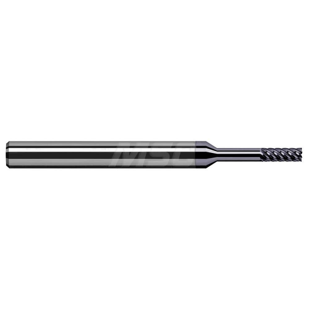 Square End Mill: 1/16'' Dia, 0.186'' LOC, 1/8'' Shank Dia, 2-1/2'' OAL, 3 Flutes, Solid Carbide MPN:792562-C6