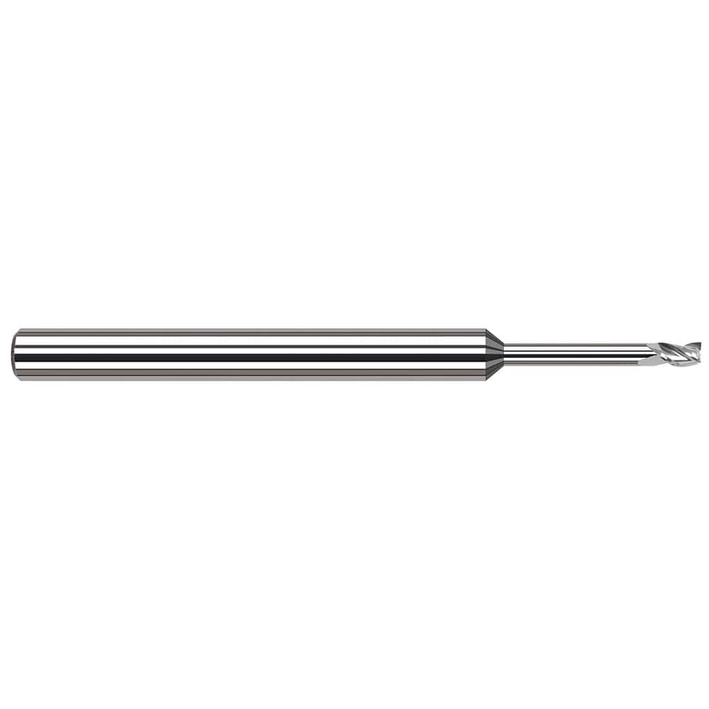 Square End Mill: 1/32'' Dia, 3/64'' LOC, 2.5'' OAL, 3 Flutes, Solid Carbide MPN:813931