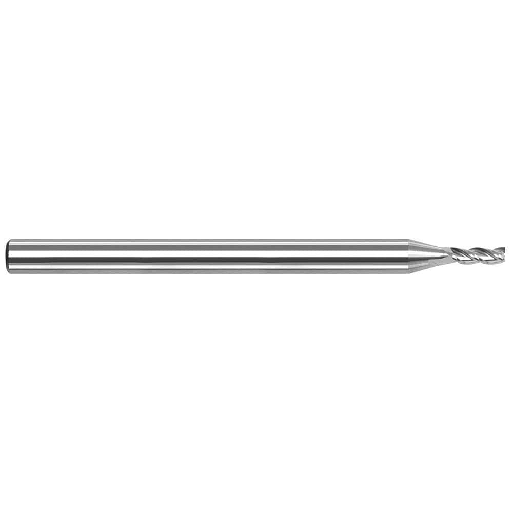 Square End Mill: 0.0787'' Dia, 0.2362'' LOC, 3 Flutes, Solid Carbide MPN:900445