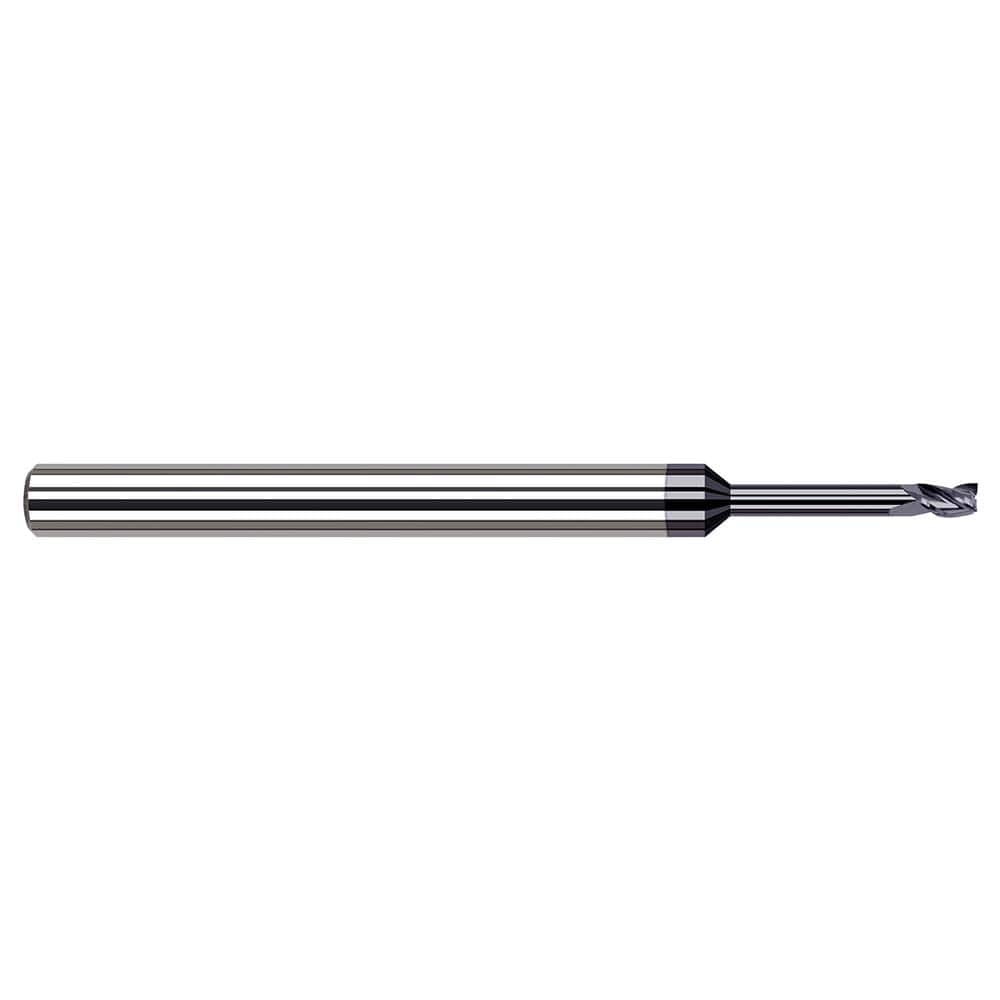 Square End Mill: 0.039'' Dia, 0.059'' LOC, 2.5'' OAL, 3 Flutes, Solid Carbide MPN:934839-C3