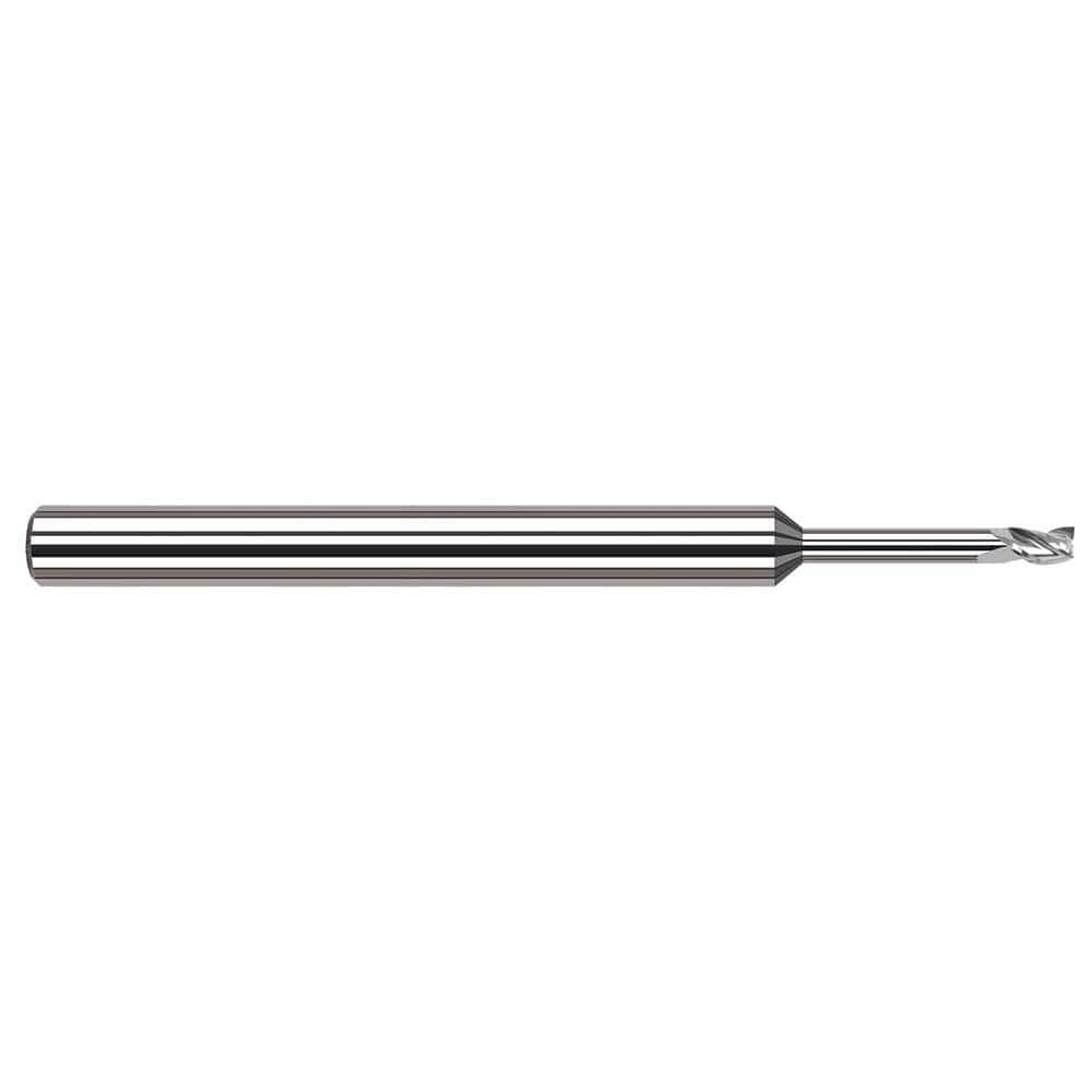 Square End Mill: 0.118'' Dia, 0.177'' LOC, 2.5'' OAL, 3 Flutes, Solid Carbide MPN:934905