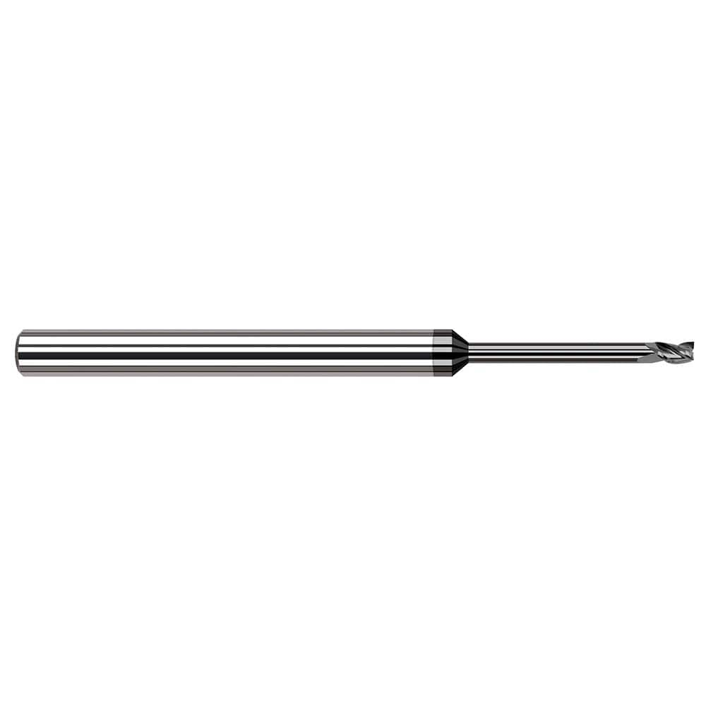 Square End Mill: 1/64'' Dia, 1/32'' LOC, 1/8'' Shank Dia, 2-1/2'' OAL, 3 Flutes, Solid Carbide MPN:982120-C4