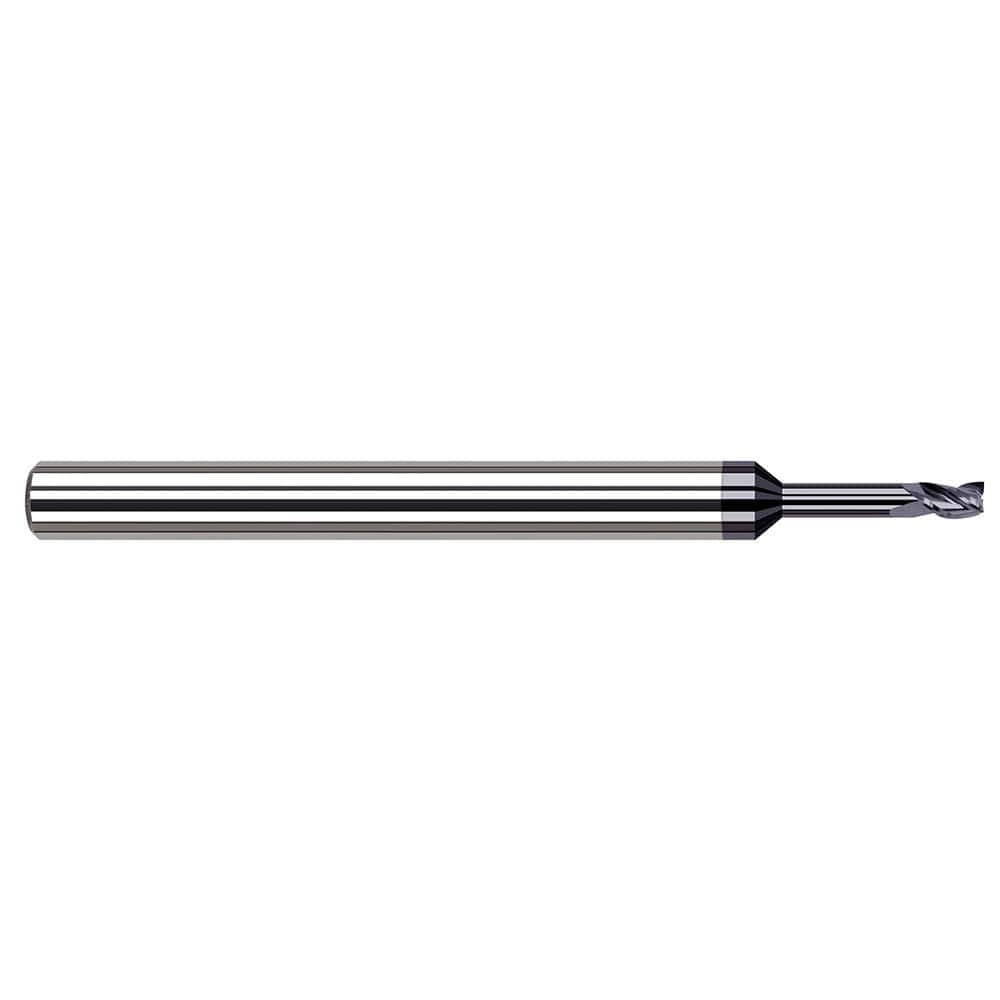 Square End Mill: 1/64'' Dia, 1/32'' LOC, 1/8'' Shank Dia, 2-1/2'' OAL, 3 Flutes, Solid Carbide MPN:985320-C6