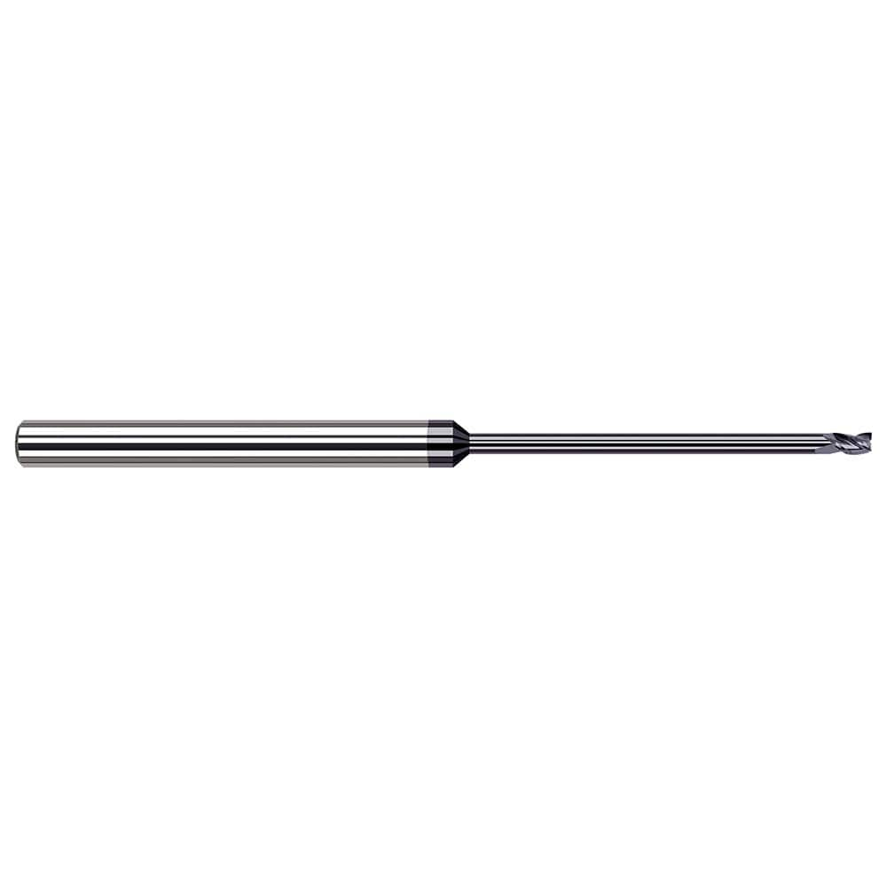 Square End Mill: 1/4'' Dia, 3/8'' LOC, 1/4'' Shank Dia, 6'' OAL, 4 Flutes, Solid Carbide MPN:991916-C3