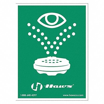 Eyewash Sign Plastic Green 12 L x 10 W MPN:SP175