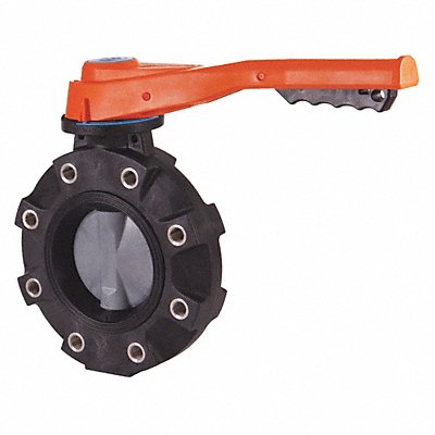 Butterfly Valve PVC EPDM 2in Lever Lug MPN:BYV11020A0ELI00