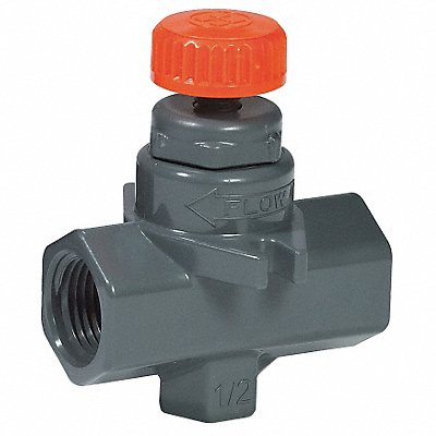 Needle Valve Straight PVC 1/4 in FNPT MPN:NVA1025T