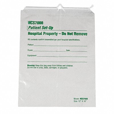 Patient Set-Up Bag Plastic Clear PK500 MPN:HCS7008