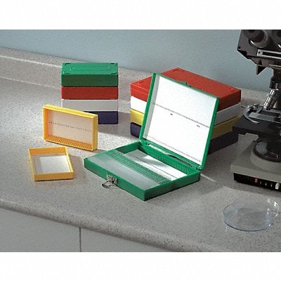 MICROSCOPE SLIDE BOX 25 SLOTTED WH HEA MPN:HEA15989R