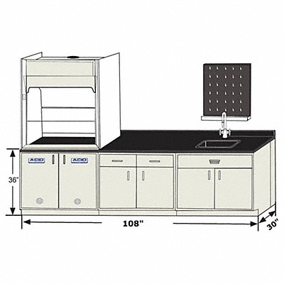 Base Cabinet Silver Beige 108 W 84 H MPN:70821