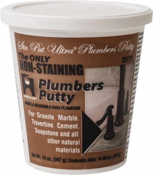 Putty, Type: Plumber's Putty , Container Size: 14 oz. , For Use With: Sealing , Color: Off-White  MPN:25171