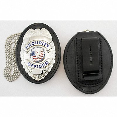 Badge Holder Universal Black Leather MPN:9140S