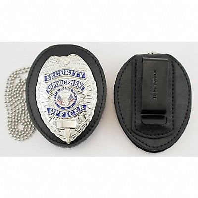 Badge Holder Universal Black Leather MPN:9150T-0001