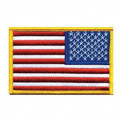 Embroidered Patch U.S. Flag Medium Gold MPN:0022