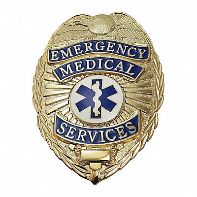 Metal Badge Emergency Medical Gold MPN:4183G