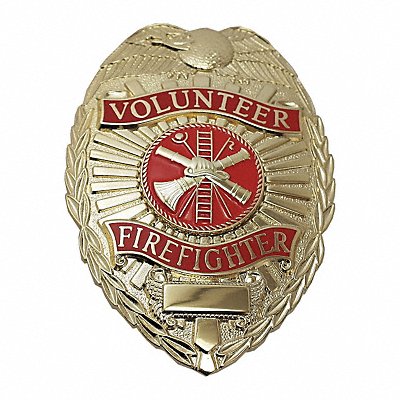 Metal Badge Volunteer Firefighter - Oval MPN:4185G