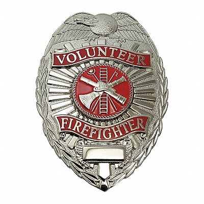 Metal Badge Volunteer Firefighter - Oval MPN:4185N