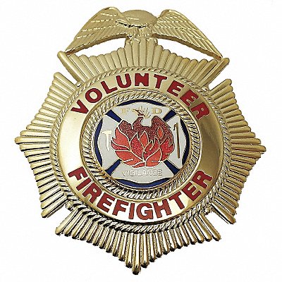 Metal Badge Volunteer Firefighter Cross MPN:4187G