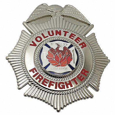 Metal Badge Volunteer Firefighter Cross MPN:4187N