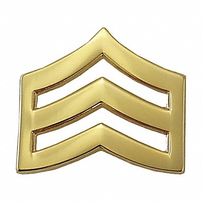 Metal Rank Insignia SGT. Chevron Gold PR MPN:4407MG