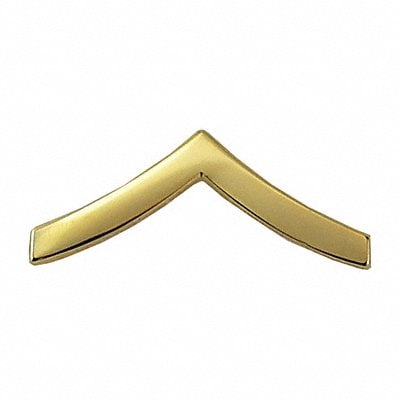 Metal Rank Insignia PVT. Chevron Gold PR MPN:4419RG