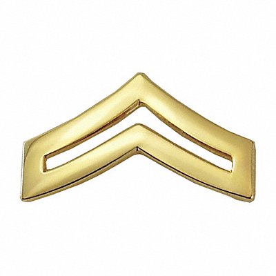 Metal Rank Insignia CPL. Chevron Gold PR MPN:4420RG