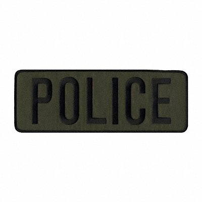 Embrdrd Patch Police Blck on Olive Drab MPN:5246