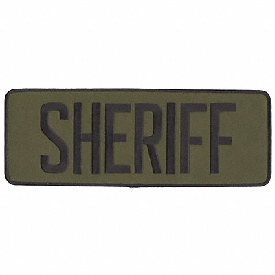 Embrdrd Patch Sheriff Blck on Olive Drab MPN:5248