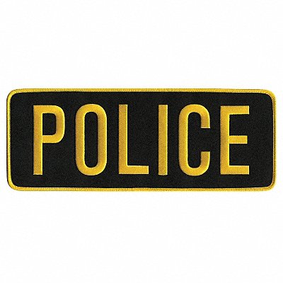 Embrdrd Patch Police Medium Gold on Blck MPN:5253