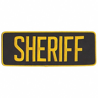 Embrdrd Patch Sheriff Med Gold on Blck MPN:5263