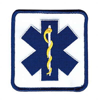 Embroidered Patch Star of Life Wht Twill MPN:5295