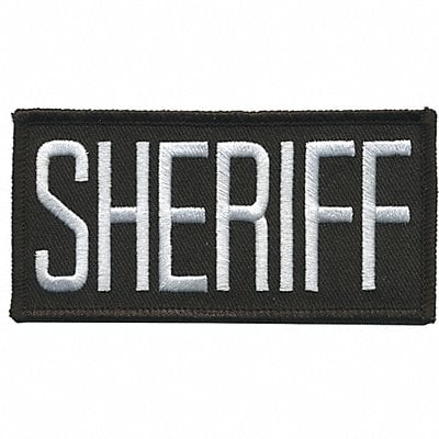 Embroidered Patch Sheriff White on Black MPN:5700