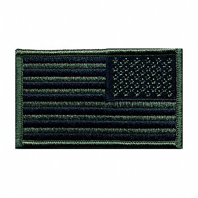 Embroidered Patch US Flag Olive Drab/Blk MPN:7345