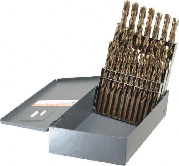 Drill Bit Set: Jobber Length Drill Bits, 26 Pc, 135 ° MPN:66693722