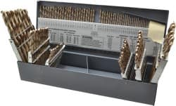 Drill Bit Set: Jobber Length Drill Bits, 115 Pc, 0.04